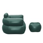 product_image_name-Bestway-Comfi Cube Lounger Inflatable Chair & Ottoman Set – Indoor/Outdoor Seating with Coil Beam Support  - Green - 100kg Capacity-1