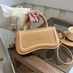 product_image_name-Generic-Trendy Luxury Leather Ladies Shoulder Bag - Brown -1