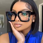 product_image_name-Fashion-Oversized Square Non-Prescription Glasses for Women - Classic and Versatile-1