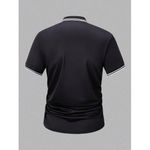 product_image_name-Dou-color-Men's T-shirt Business Polos Short Sleeve - black - XL-2