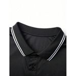 product_image_name-Dou-color-Men's T-shirt Business Polos Short Sleeve - black - XL-3