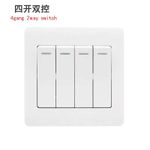 product_image_name-Generic-1 2 3 4 Gang 2 Way Wall Light Switch with LED Indicator - White-4