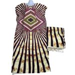 product_image_name-Fashion-Fashion Print Dress - Evening Gown - Elegant Women's Dress-Red-2