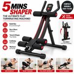 Abdominal Trainer Ab Exercise Machine – Adjustable Core Workout Fitness Equipment, Foldable Home Gym Trainer – Black