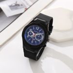 Fashion Elegant Silicon Strap Quartz Wrist Watch -Black - image 2