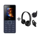 Itel It 2160 Dual SIM Phone - 32MB ROM‎ - 32MB RAM - Dark Blue + Free BT Headset