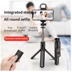 Classic Smartphone Tripod Stand with Bluetooth Remote & LED Selfie Light - image 2