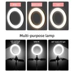 Generic Dual Phone Position Fill Light Phone Holder Stable Base Lighting Bracket Live Streaming Fill Light Portable Universal Makeup Beauty - image 6
