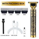 product_image_name-Generic-Metal Vintage Cordless USB Electric Hair Cutting Machine Rechargeable Hair Clipper Man Shaver Trimmer Barber Professional Beard Trimmer T9 Pro2-1