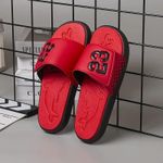 product_image_name-Fashion-Men's Slide Sandals Dolphin Embossed Footbed Letter Accent Outdoor Slippers Sports Sandals Non-slip Trendy Men's Slippers-5