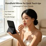 MATIHO Foldable Makeup Mirror, 180° Adjustable Stand Mirror, Desktop & Handheld Portable Cosmetic Mirror - image 3