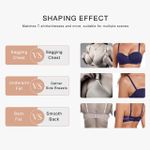 Binnys Gray Affordable Luxury Lifting Effect Rhinestone Pendant Adjustable Straps Non-Removable Pads No-Shift Padding Vacation Summer Women's Balconette Bra - image 4
