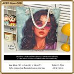 product_image_name-ASHION-African American Black Women Tote Bag Black Girl Magic Shoulder Handbag For Work Travel Beach Shopping-2