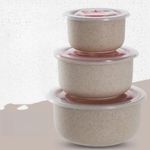 Plastic Storage Bowl - Cream 3Pieces