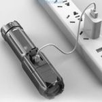 Generic LED multi-functional telescopic zoom strong light long battery life waterproof flashlight - image 3