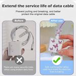 ShebSheb 5‑Piece Butterfly Pattern Charger & Cable Protector Set with Strap for iPhone 20W Adapter - image 4