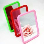 product_image_name-Generic-Portable Makeup Mirror with Stand (3pcs Set) , Foldable & Compact(Pink, Red, Green) -1