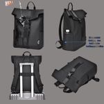 Gukbis Men's Waterproof Roll-Top Backpack for Laptops - image 4