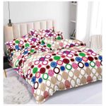 Spice Bedsheets Double Bed 2 Pillowcases 1 Bedsheet- Multicolored 