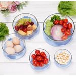 product_image_name-White Label-Heat Resistant Glass Storage Bowl Set - 5 Pieces - Yellow/Transparent-2