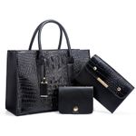Quality 3 in 1 Leather Bag - Black 