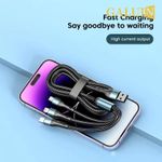 GALUIN 120W 3-in-1 Fast Charging Cable, Type-C/Micro USB/Lightning Triple Charger Cord - image 7