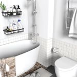 TIMBUTUS 2 Layer Bathroom Shelves,Wall Mounted Storage Rack Rustproof - image 3