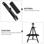 product_image_name-Generic-Adjustable Height Aluminum Metal Easel Stand, Fine Art Painting Tripod with Tray-4