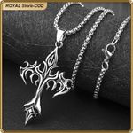 product_image_name-ASHION-Unisex Stainless Steel Cross Pendant Chain – Fashion Jewelry for Men & Women-4