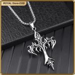 product_image_name-ASHION-Unisex Stainless Steel Cross Pendant Chain – Fashion Jewelry for Men & Women-5