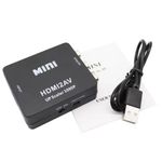 product_image_name-Generic-HD 1080P AV RCA to HDMI Compatible Adapter HDMI Compatible AV RCA Adapter Video Converter Box Suitable for PS3 VCR DVD, PALMTSC PC-1