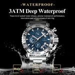 product_image_name-POEDAGAR-Top Luxury Sport Quartz Watch Chronograph Waterproof Stainless Steel  Watch Waterproof Wristwatch - Silver-2