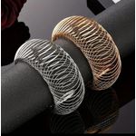 Generic Trendy Spiral Wire Open Bangle Bracelet – Silver & Gold (2 Pieces) - image 7