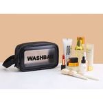 Lindy Small Toiletry Bag - Black/Transparent - image 5