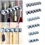 product_image_name-AD-Multipurpose Wall Mount Organiser For Broom, Mop and Napkins - Grey-2