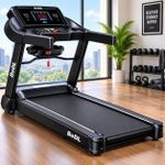 Generic Motorized Folding Treadmill with Multifunctional Massager & LED Display - BlackBEDL Run Foldable Smart Electric Treadmill - Black - image 7