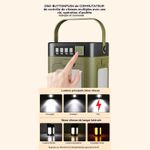 Generic Rechargeable Solar Camping Lantern, USB Charging Flashlight, Portable Hanging Tent Light, Six Lighting Modes, Foldable Four-Leaf Clover LED Spotlight - image 8