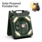 product_image_name-Qkz-Portable Solar Fan with Power Bank - 4-Speed Adjustable Outdoor Rechargeable Fan, Polycrystalline Solar Panel, 5200mAh Battery for Camping Hiking Travel-1
