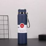 product_image_name-VACUUM-Portable 316 Stainless Steel Insulated Water Bottle Cup With Tea Strainer and Hand Strap, Flasks for Office Gym Travel - White-4