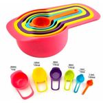 Generic 6-Piece Colorful Nesting Measuring Cup and Spoon Set
