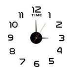 Generic DIY 3D Large Art Wall Clock - Black