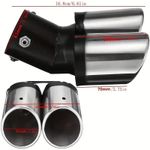 product_image_name-Generic-Universal Dual Exhaust Tip Stainless Steel Polished Tail Car Tailpipe-2