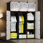 Generic Portable Modular Wardrobe – Multi-Compartment Clothes Storage Cabinet