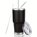 product_image_name-Generic-30oz Vacuum Insulated Coffee Tumbler Mug with Lid & Straws – 900ml 304 Stainless Steel-1