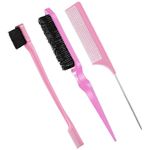 Generic 3 Pcs Hair Styling Comb Set – Pink