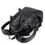 Generic Waterproof Leather Backpack Men Travel Hiking Laptop School Bag - image 7