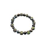 CALLIARA Minimalist Green-Gold Crackle Bracelet Men's Geometric Cut Beaded Bracelet High-End Retro Glass Jewelry - image 5