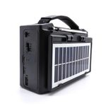 AD 2 in 1 Portable Solar Digital Travel FM Radio Player With Flash Light- Multicolours - image 2