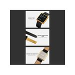Fashion Multifunctional Electronic Watch Date Display Square - Gold - image 3