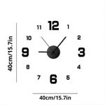 product_image_name-Generic-DIY Wall Clock for Home Office 40cm Frameless Modern 3D Wall Clock Mirror Stickers Hotel Room Design School Decoration Decor-2